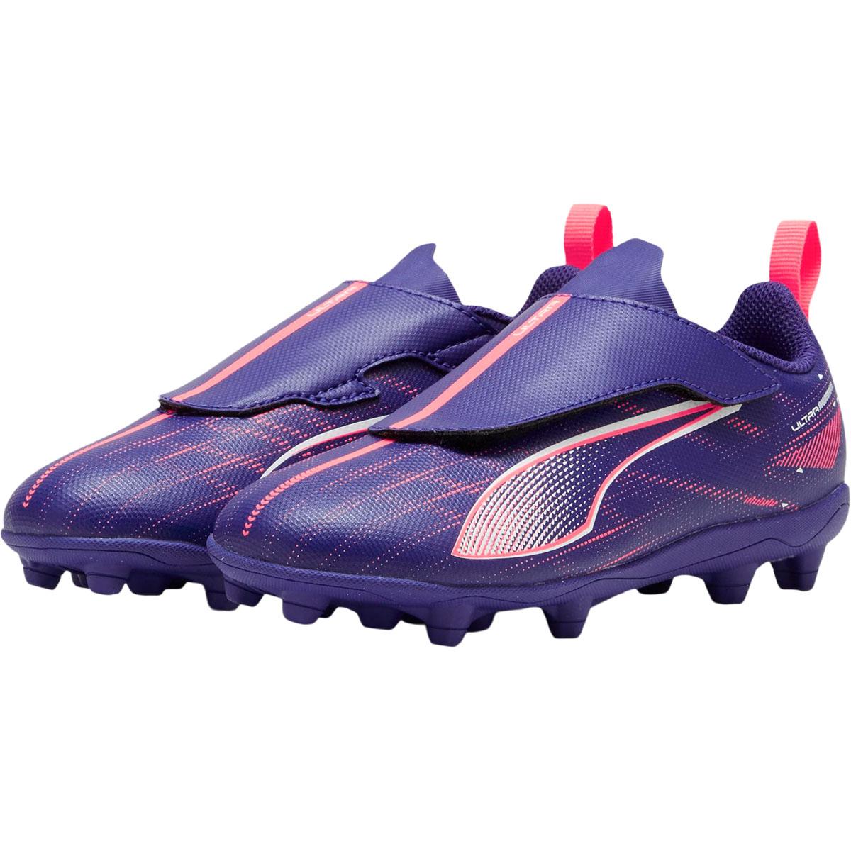 PUMA Ultra 5 Play FG/AG RB Fotballsko Barn Lapis Lazuli-PUMA White-Sunset Glow