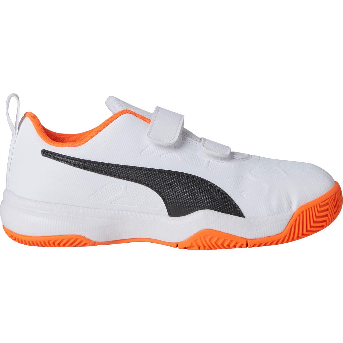 PUMA Tenaz Borrelås Innendørssko Barn Puma White-Puma Black-Shocking