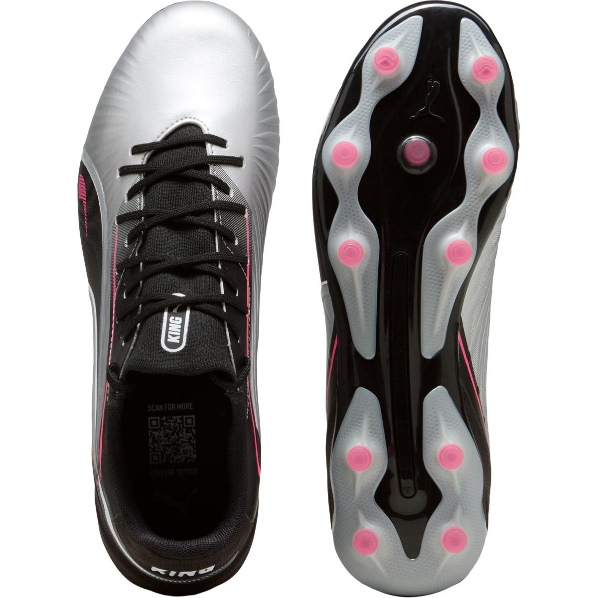 PUMA King Match FG/AG Fodboldstøvler Silver/Black