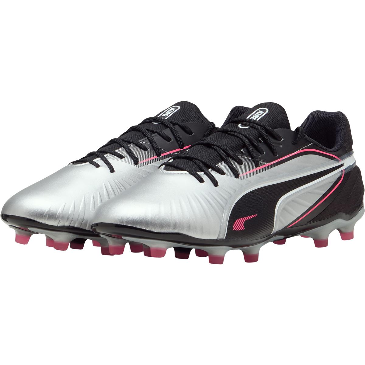 PUMA King Match FG/AG Fodboldstøvler Silver/Black