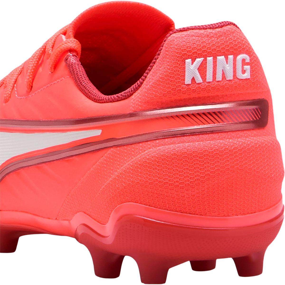 PUMA King Match FG/AG Fotballsko Barn PUMA White-PUMA Black-Poison P