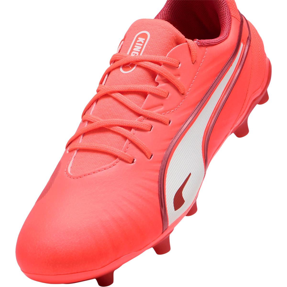 PUMA King Match FG/AG Fotballsko Barn PUMA White-PUMA Black-Poison P