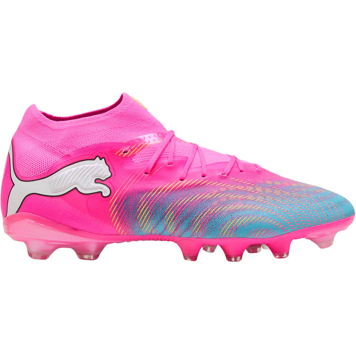 PUMA Future 9 Pro FG/AG Fodboldstøvler Pink/Yellow/Blue