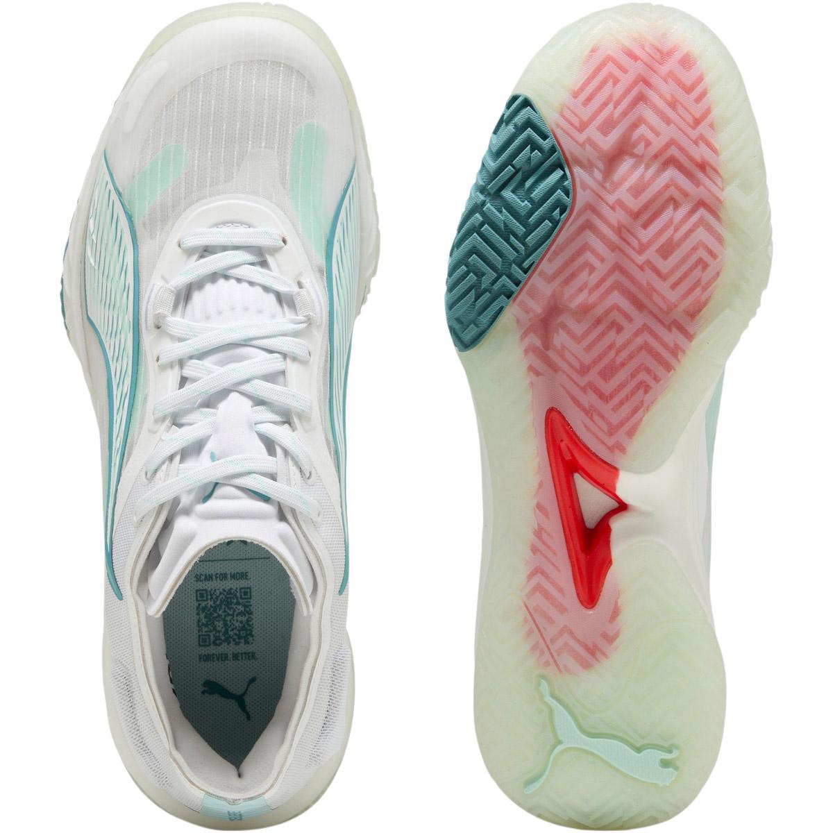 PUMA Accelerate Nitro SQD 4 Game On Håndboldsko Dame White/Turkis