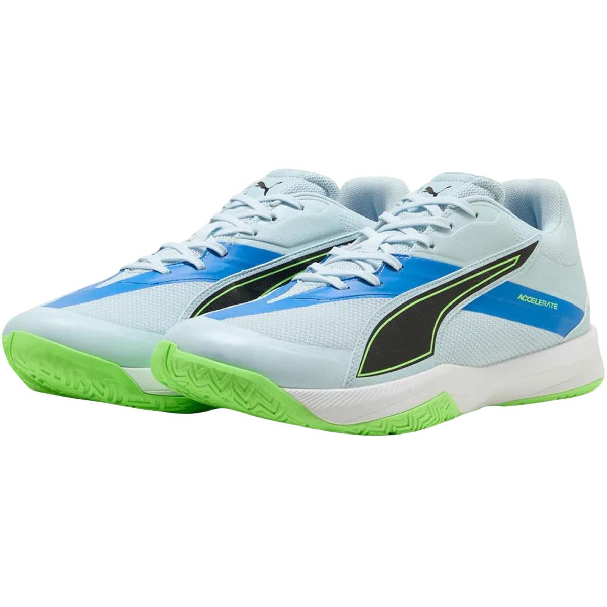 PUMA Accelerate Pro 5 Håndballsko Herre Aqua Glow-PUMA White-Green Gla