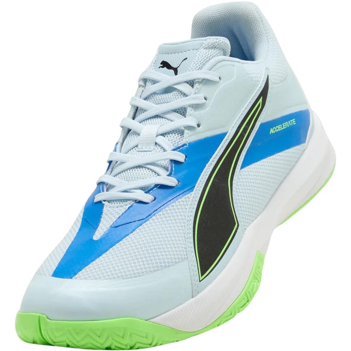 PUMA Accelerate Pro 5 Håndballsko Herre Aqua Glow-PUMA White-Green Gla