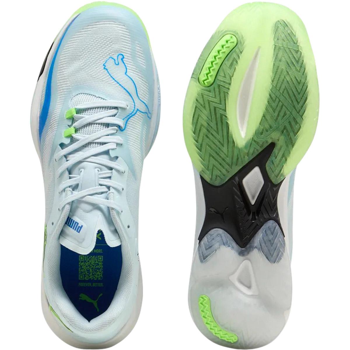 PUMA Vantage Nitro 2 Håndballsko Herre Aqua Glow-PUMA Black-Green Gla
