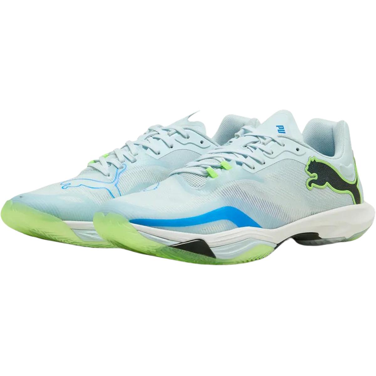PUMA Vantage Nitro 2 Håndballsko Herre Aqua Glow-PUMA Black-Green Gla
