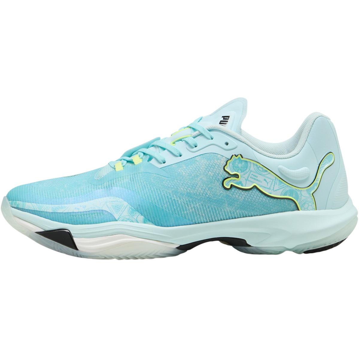 PUMA Vantage Nitro 2 Road to Glory Håndballsko Herre Soft Aqua-PUMA Black-Fizzy Yel
