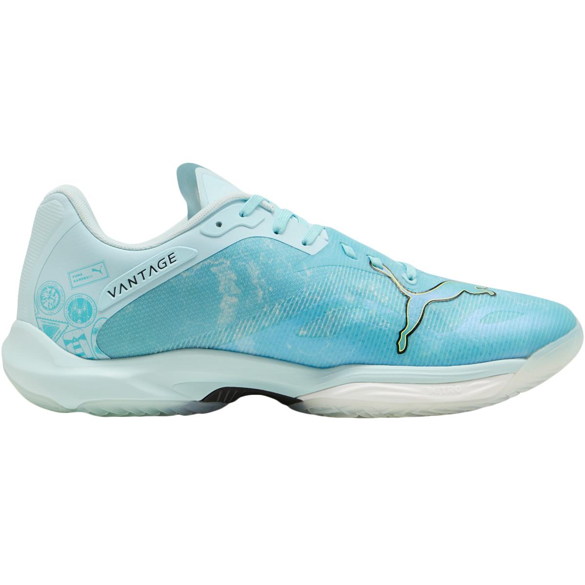 PUMA Vantage Nitro 2 Road to Glory Håndballsko Herre Soft Aqua-PUMA Black-Fizzy Yel