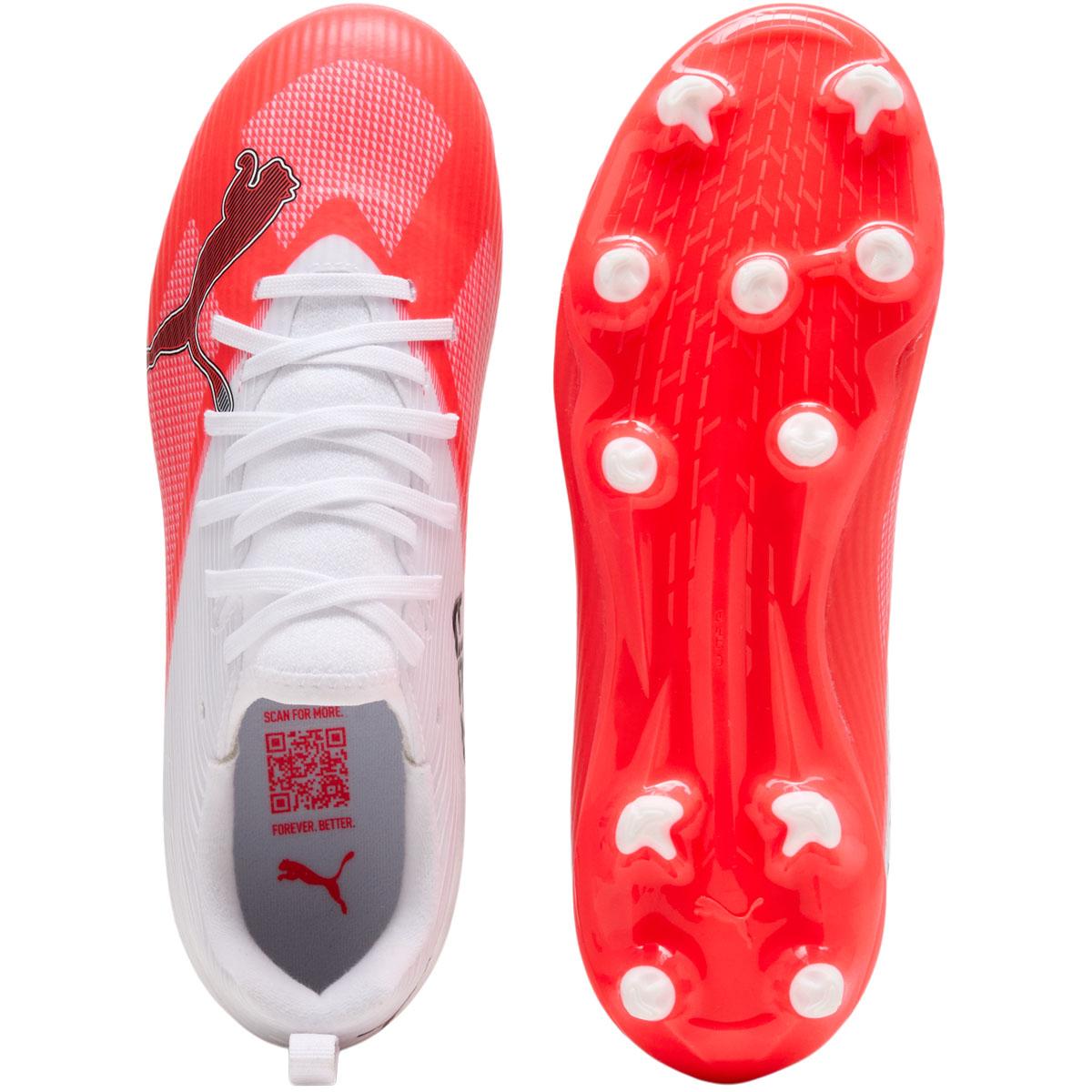 PUMA Ultra 7 Match FG/AG Fotballsko Barn Ultra Red-PUMA Black-PUMA Whit