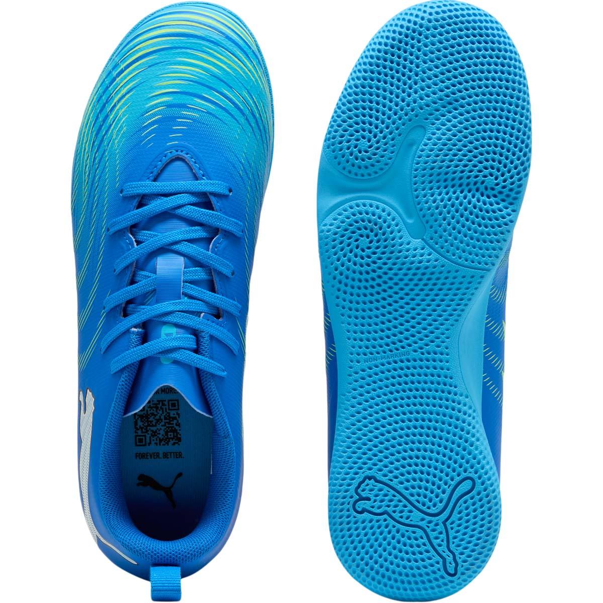 PUMA Future 9 Play IT Fodboldsko Børn Ultra Blue-PUMA White-Luminous