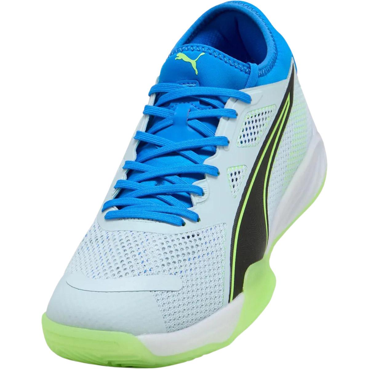 PUMA Eliminate Nitro SQD 4 Håndballsko Herre Aqua Glow-PUMA White-Royal Sap
