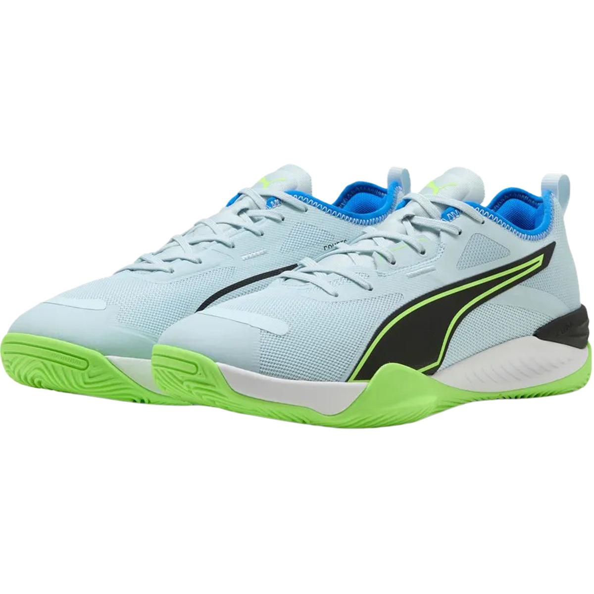 PUMA Eliminate Nitro 4 Håndballsko Herre Aqua Glow-PUMA White-PUMA Blac