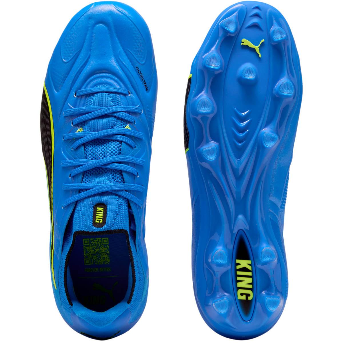 PUMA King 20 Ultimate FG/AG Fodboldstøvler Ultra Blue-Lime Squeeze-PUMA B