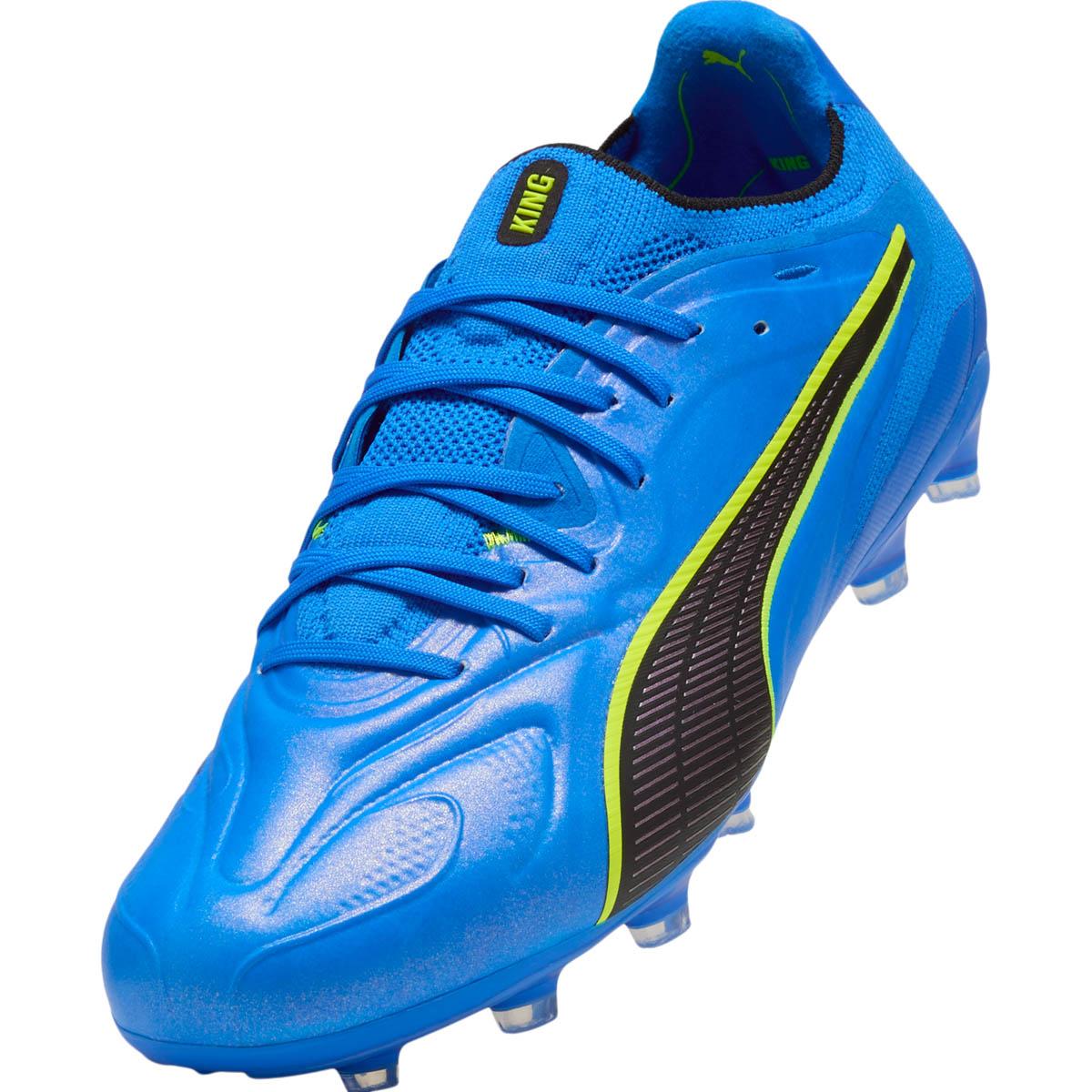 PUMA King 20 Ultimate FG/AG Fodboldstøvler Ultra Blue-Lime Squeeze-PUMA B