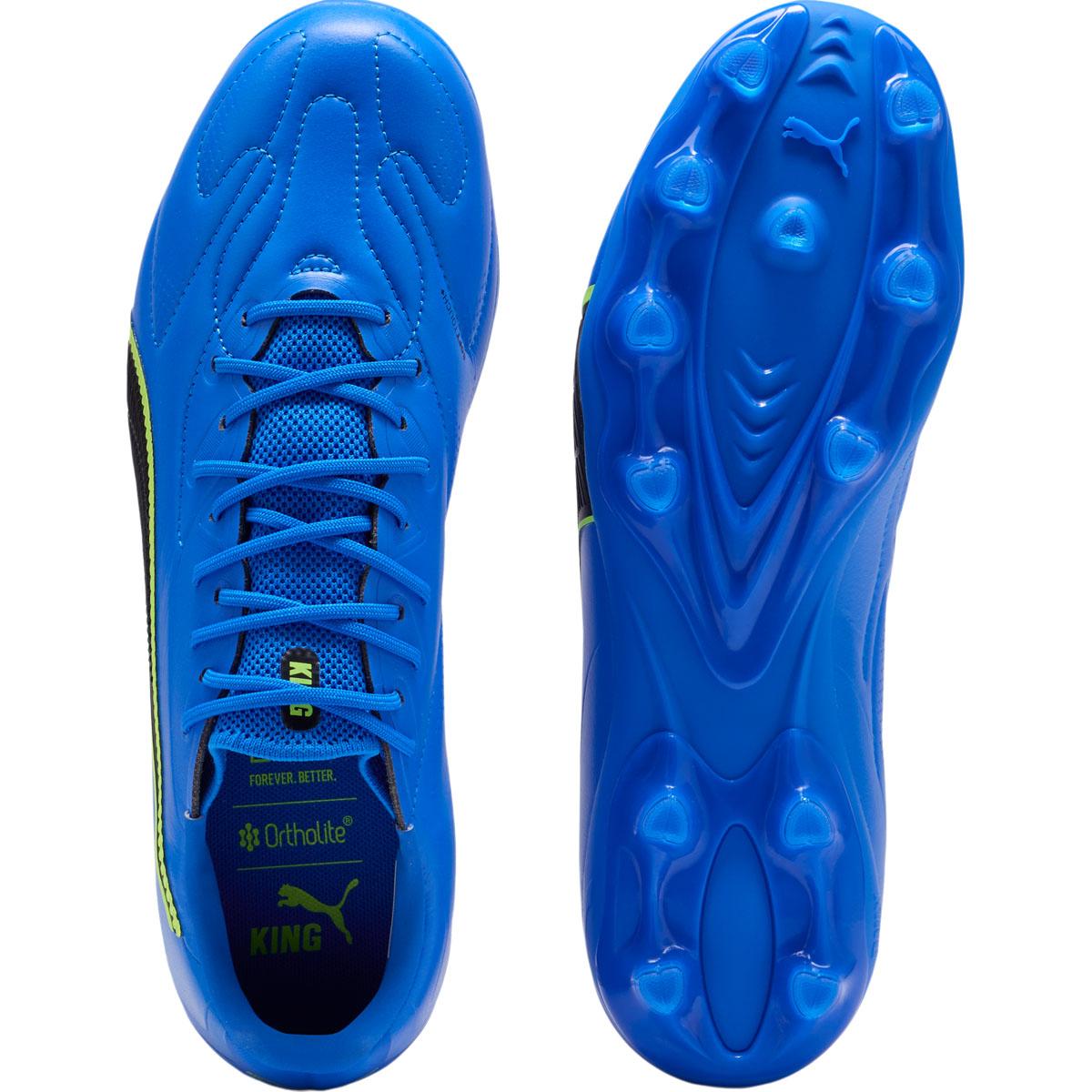 PUMA King 20 Match FG/AG Fodboldstøvler Ultra Blue-Lime Squeeze-PUMA B