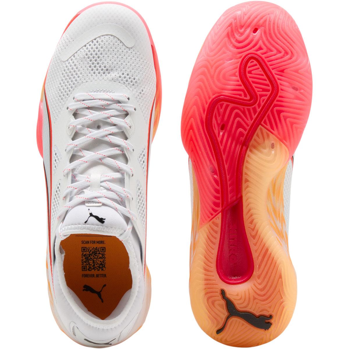 PUMA Eliminate Nitro SQD 4 Energy Håndballsko Herre PUMA White-Ultra Red-Heat Fire