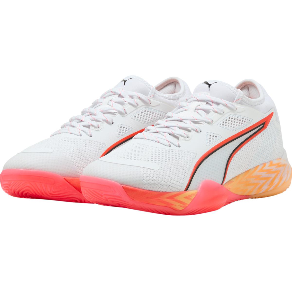 PUMA Eliminate Nitro SQD 4 Energy Håndballsko Herre PUMA White-Ultra Red-Heat Fire