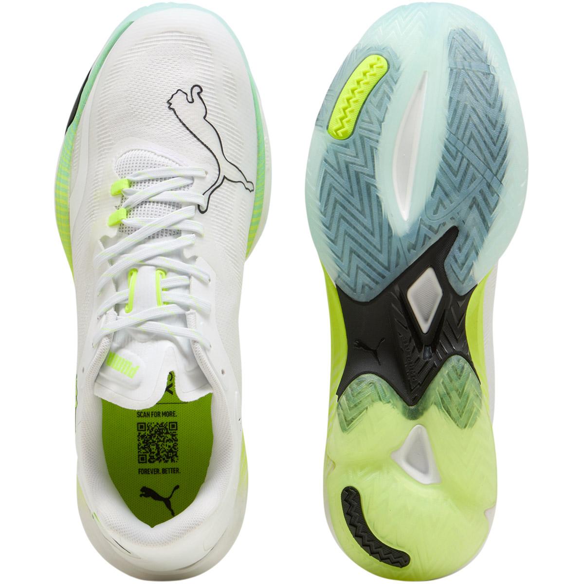 PUMA Vantage Nitro 2 Energy Håndballsko Herre PUMA White-Lime Squeeze-Electr