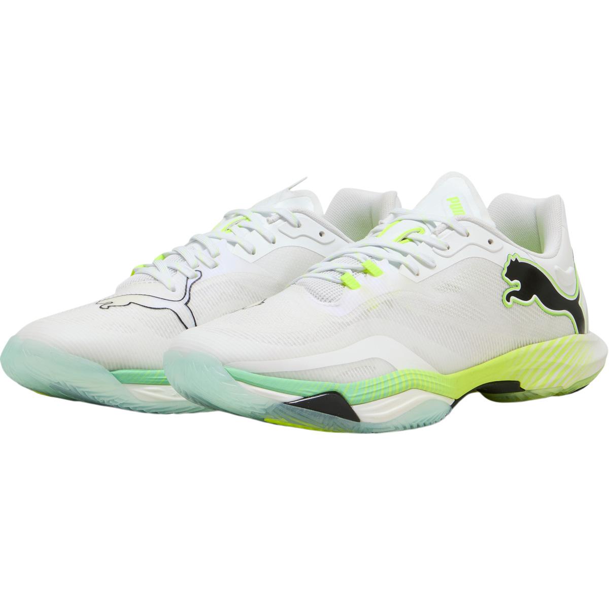 PUMA Vantage Nitro 2 Energy Håndballsko Herre PUMA White-Lime Squeeze-Electr