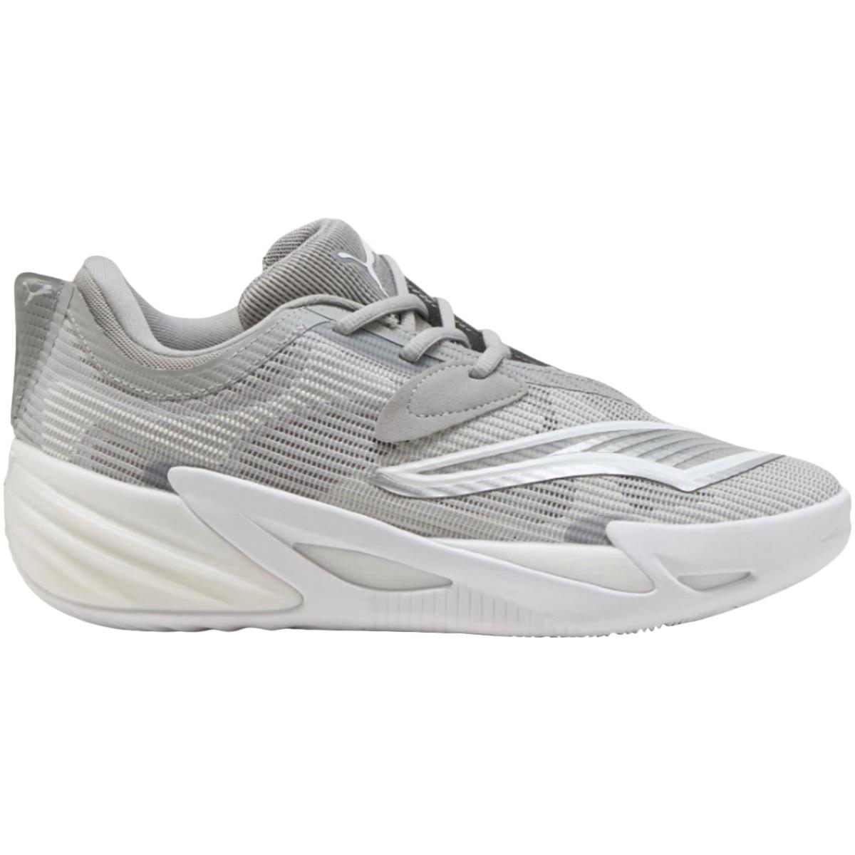 PUMA All-Pro Nitro 2 Core Basketballsko Herre Gray Echo-PUMA White-PUMA Silv