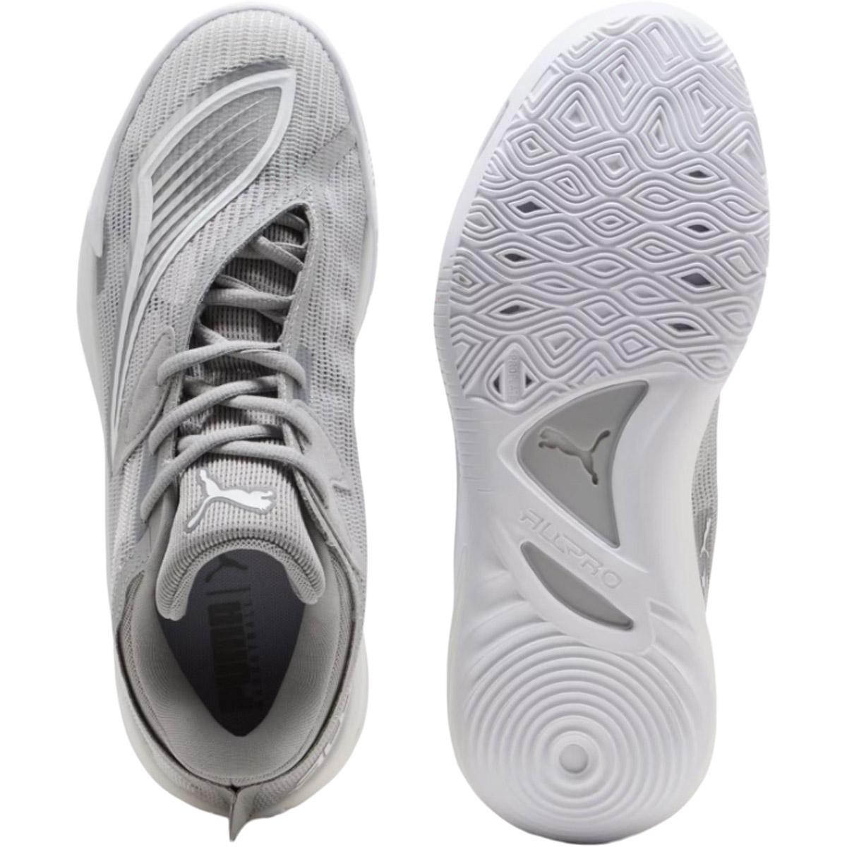 PUMA All-Pro Nitro 2 Core Basketballsko Herre Gray Echo-PUMA White-PUMA Silv