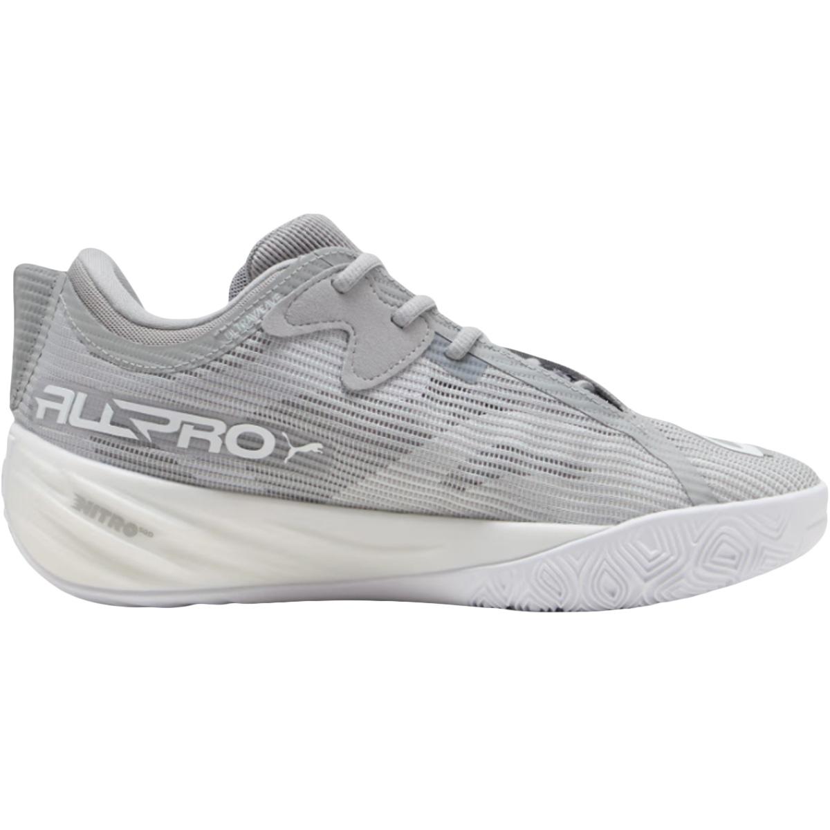 PUMA All-Pro Nitro 2 Core Basketballsko Herre Gray Echo-PUMA White-PUMA Silv