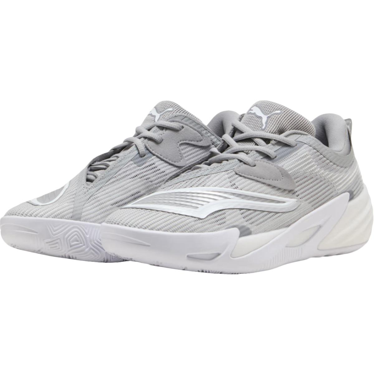 PUMA All-Pro Nitro 2 Core Basketballsko Herre Gray Echo-PUMA White-PUMA Silv