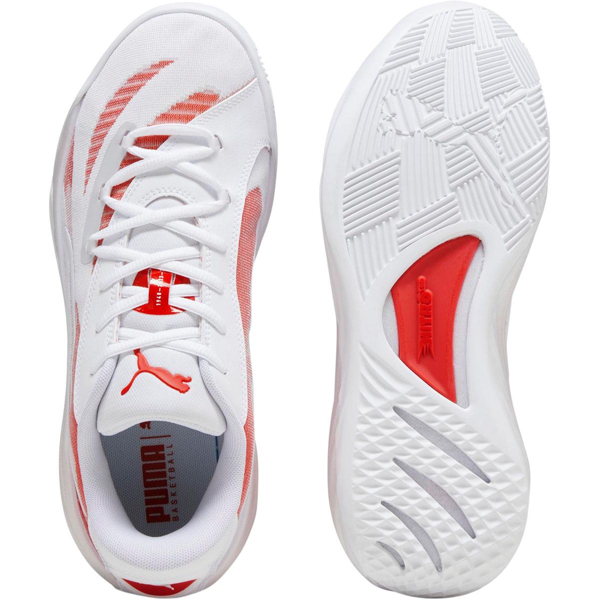 PUMA All-Pro Nitro Team Basketballsko Herre PUMA White-For All Time Red