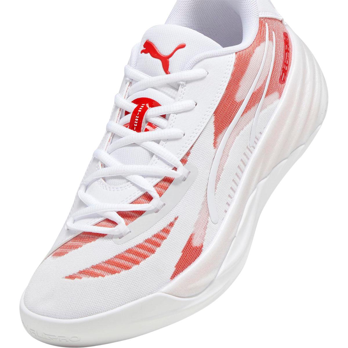 PUMA All-Pro Nitro Team Basketballsko Herre PUMA White-For All Time Red