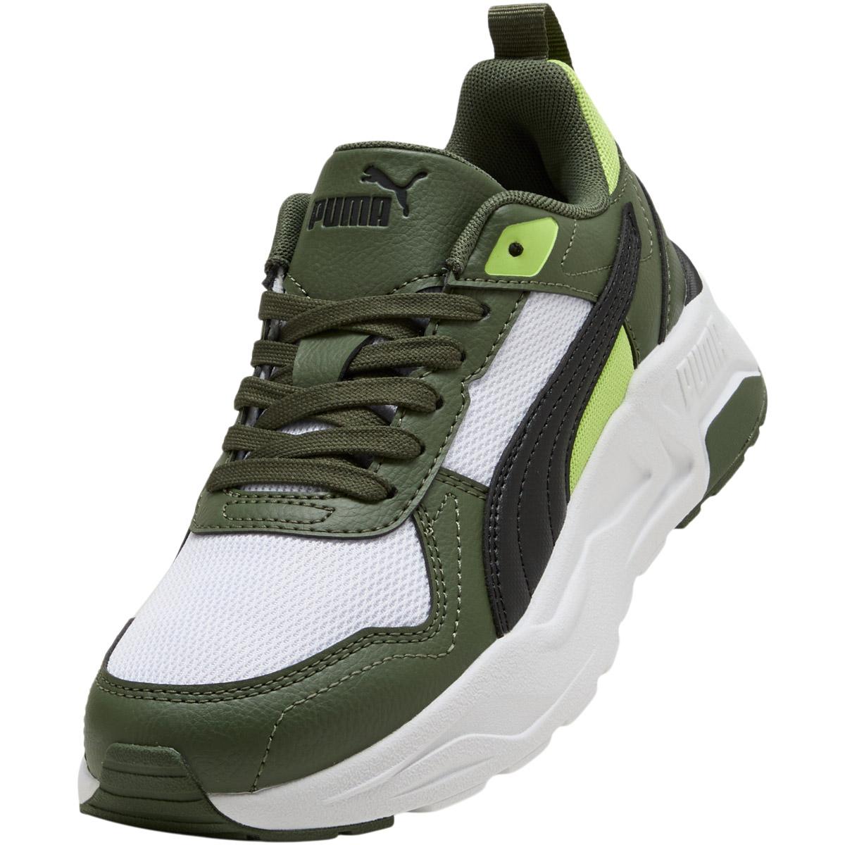 PUMA Trinity 2 LT Sneakers Børn PUMA White-PUMA Black-Moss Vei