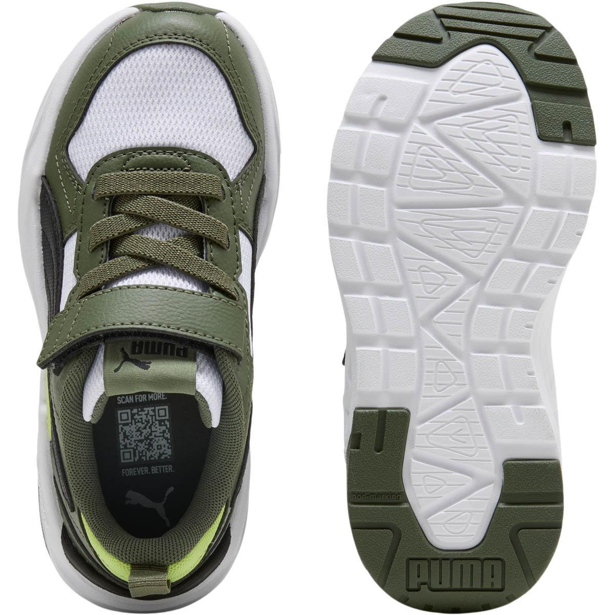 PUMA Trinity 2 LT AC+ PS Velcro Sneakers Børn PUMA White-PUMA Black-Moss Vei