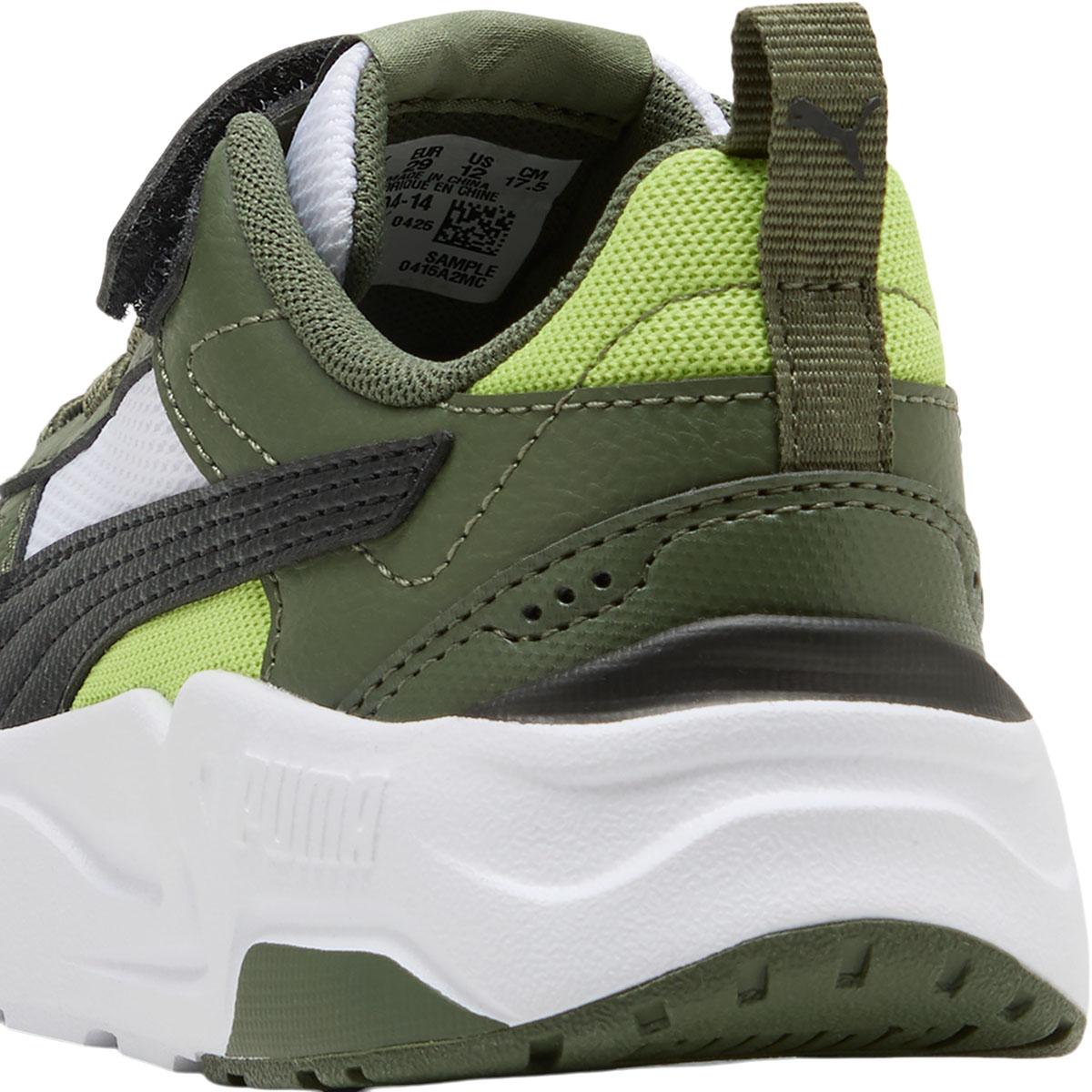 PUMA Trinity 2 LT AC+ PS Velcro Sneakers Børn PUMA White-PUMA Black-Moss Vei