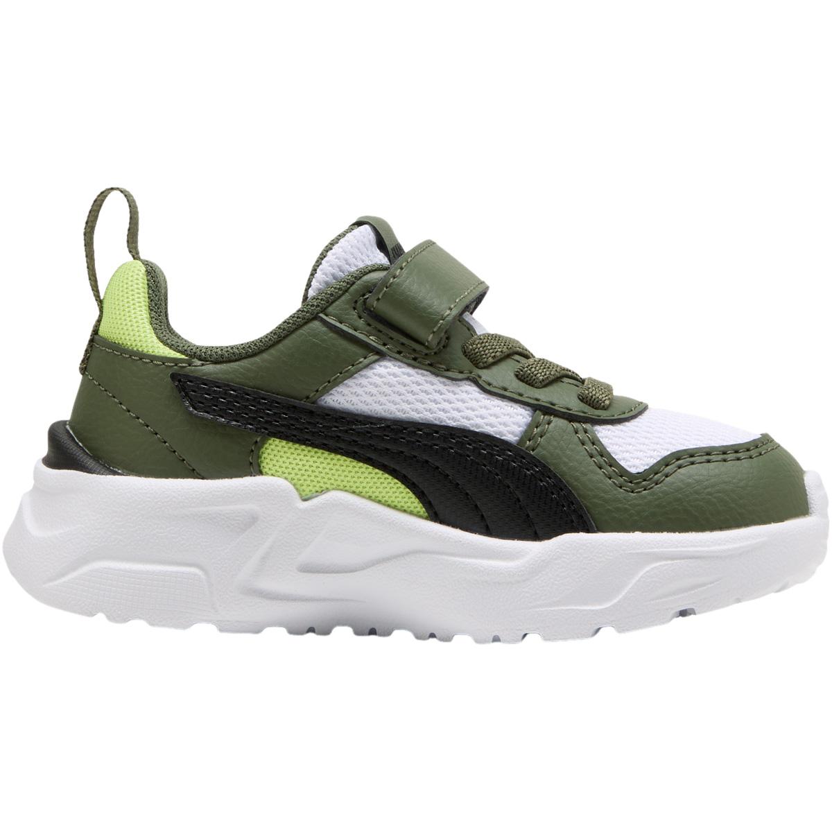 PUMA Trinity 2 LT AC+ Velcro Sneakers Børn PUMA White-PUMA Black-Moss Vei