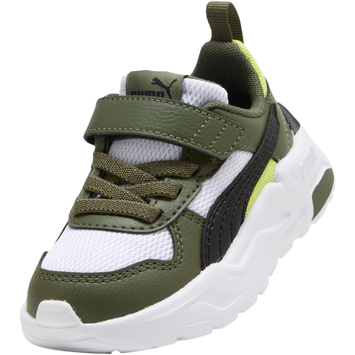 PUMA Trinity 2 LT AC+ Velcro Sneakers Børn PUMA White-PUMA Black-Moss Vei