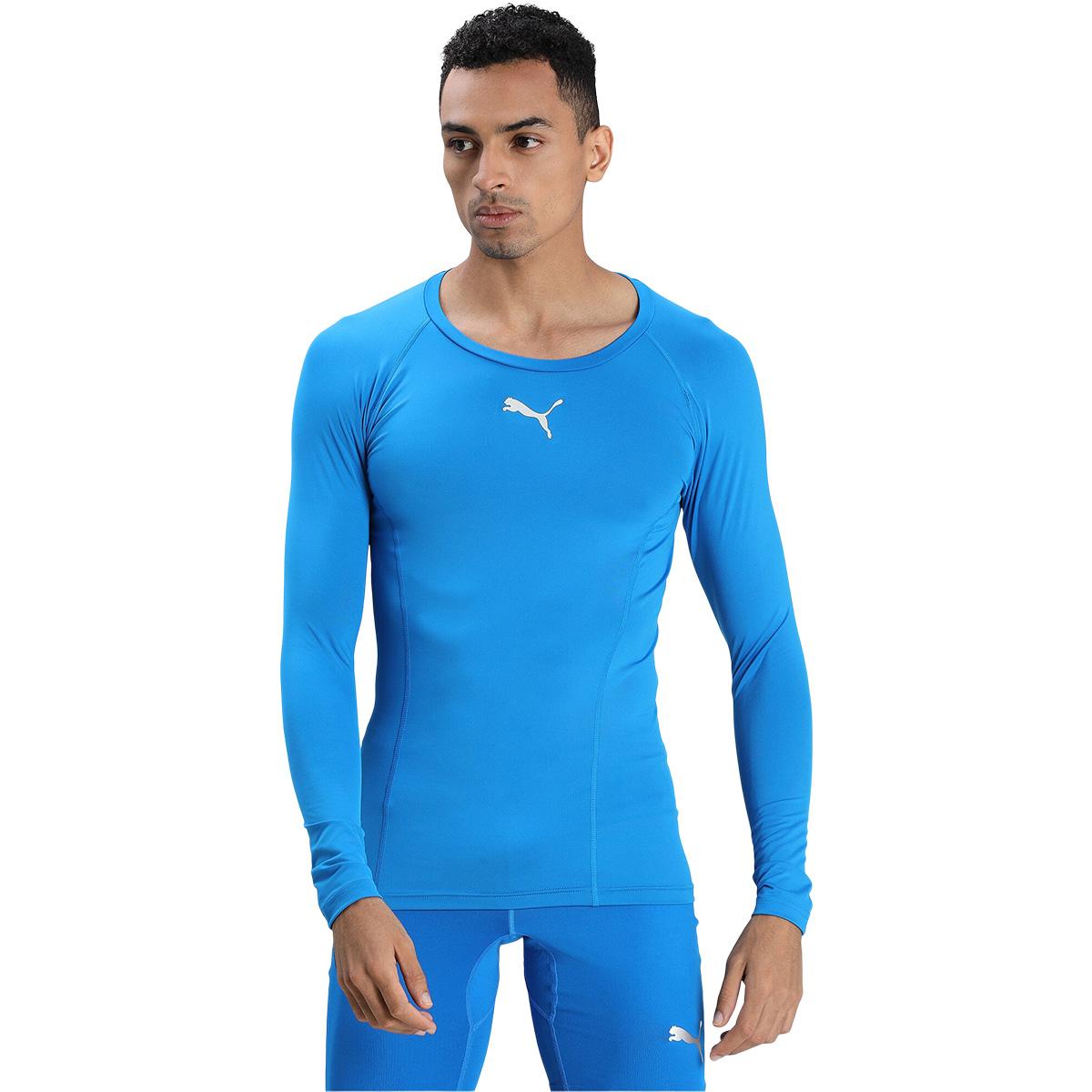 PUMA LIGA Langærmet Baselayer T-shirt Herre Electric Blue Lemonade