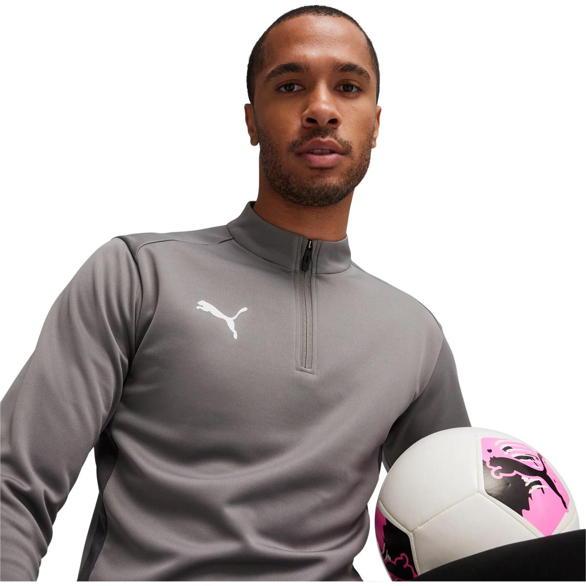 PUMA teamGOAL Half Zip Treningstrøye Cast Iron-PUMA White