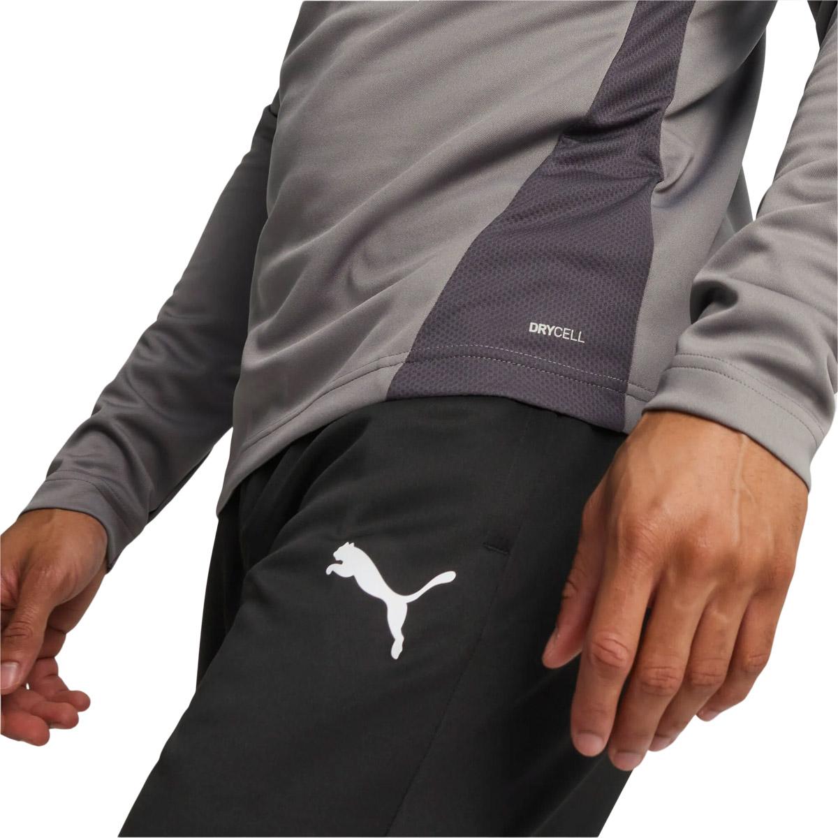 PUMA teamGOAL Half Zip Treningstrøye Cast Iron-PUMA White