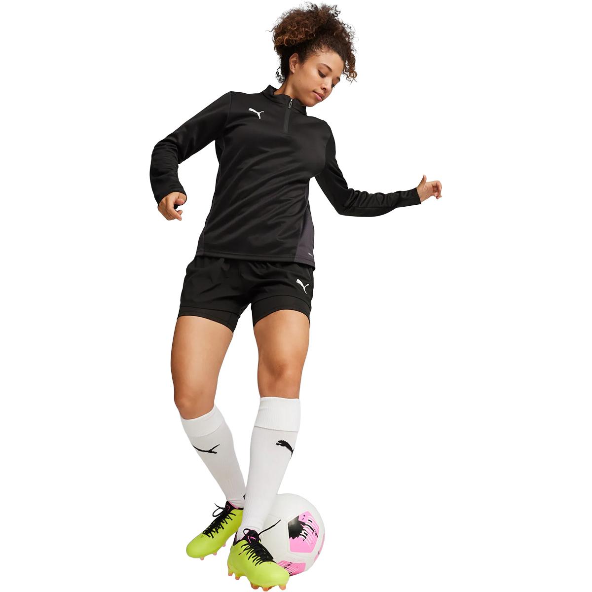 PUMA teamGOAL Half Zip Treningstrøye Dame PUMA White-PUMA Black-Gum