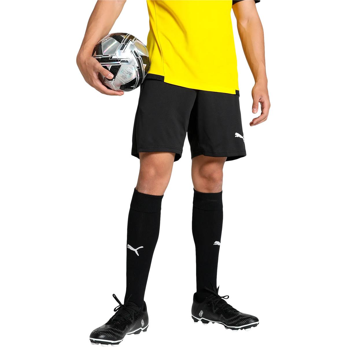 PUMA teamGOAL Træningsshorts PUMA White-PUMA Black-Gum