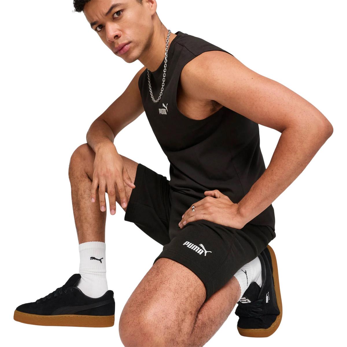 PUMA Essential No. 1 Logo Sweat Shorts Herre PUMA Black
