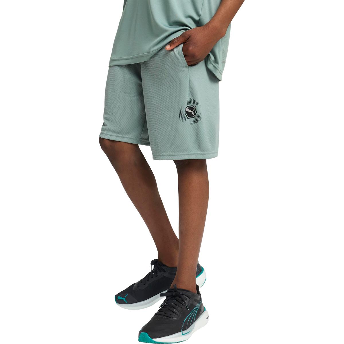PUMA Active Sports Graphic Poly Treningsshorts Barn Green Moon