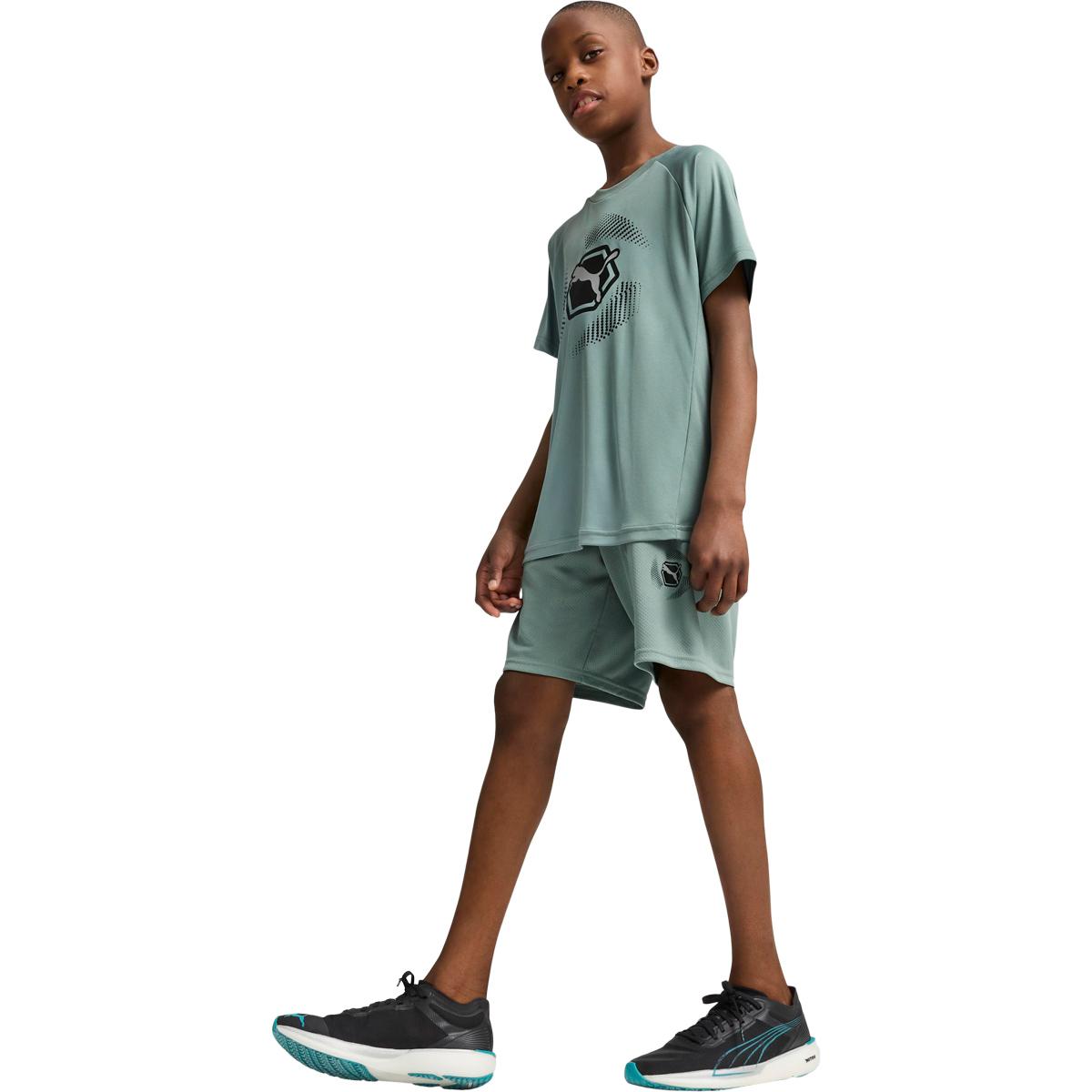 PUMA Active Sports Graphic Poly Treningsshorts Barn Green Moon
