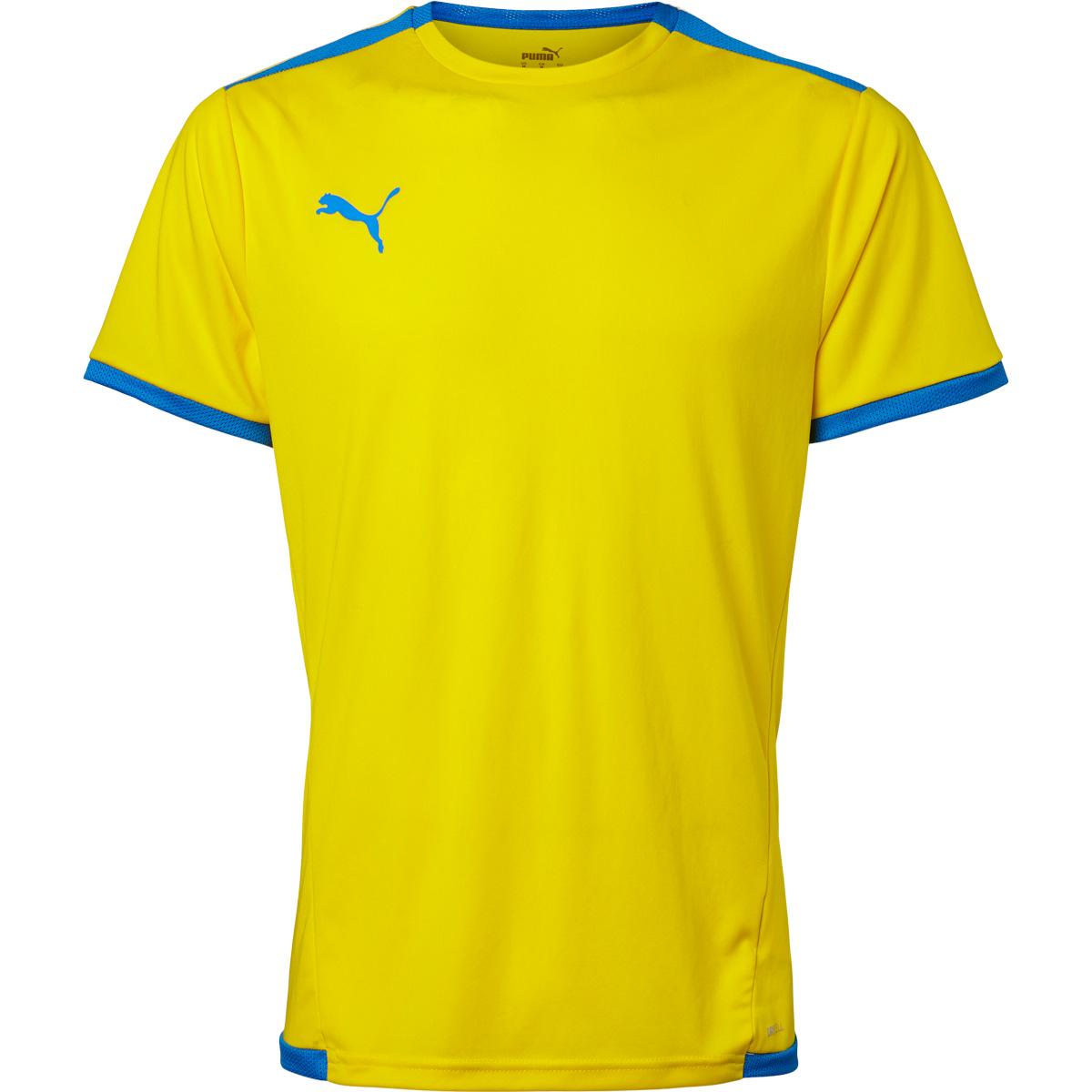 PUMA teamLIGA Trænings T-shirt Herre Cyber Yellow-Electric Blue Lem