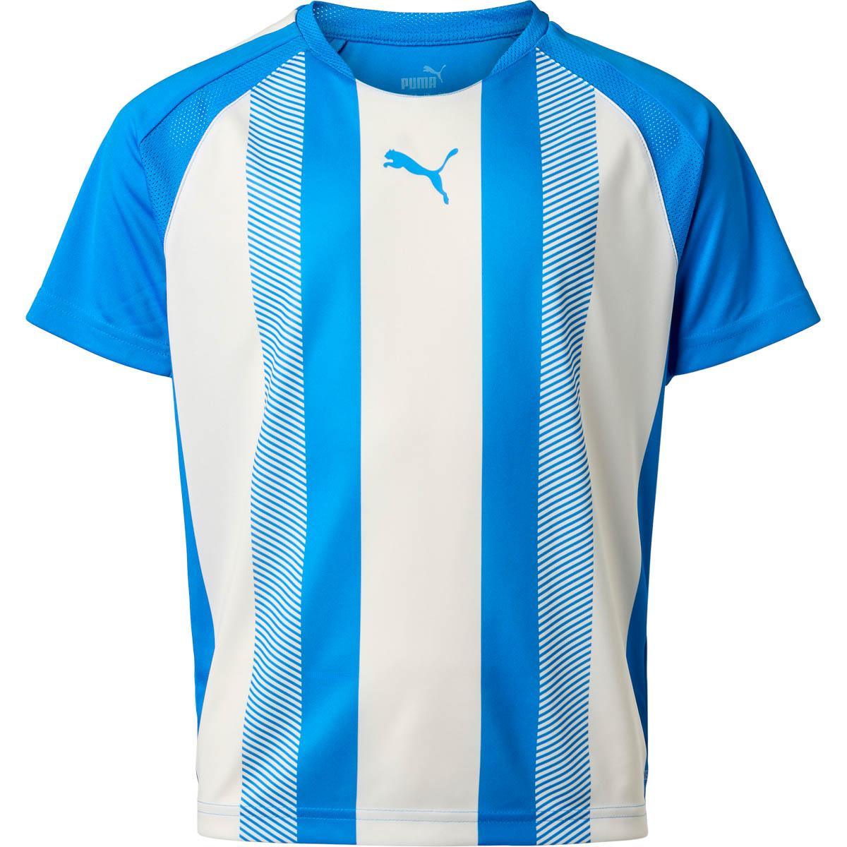 PUMA teamLIGA Striped Trænings T-shirt Børn Blue/White