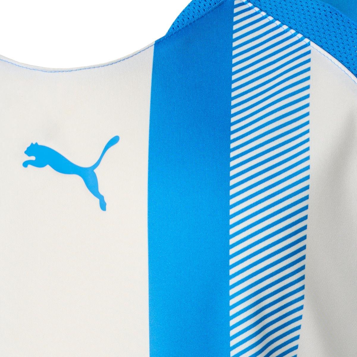 PUMA teamLIGA Striped Trænings T-shirt Børn Blue/White