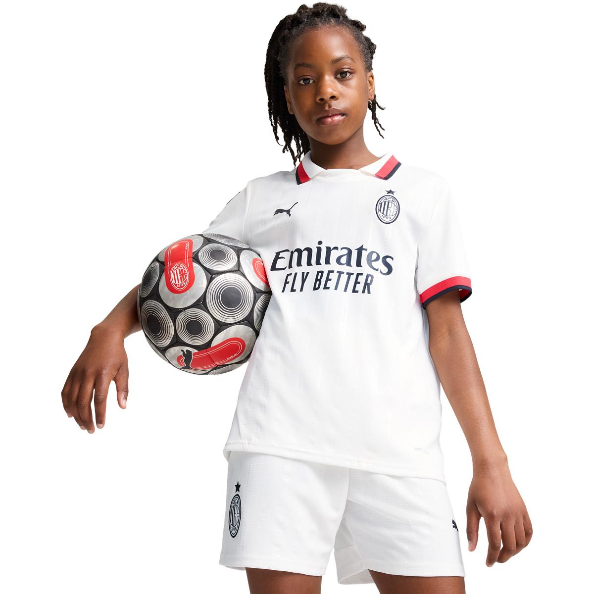 AC Milan 24/25 Udebanetrøje Børn White Glow