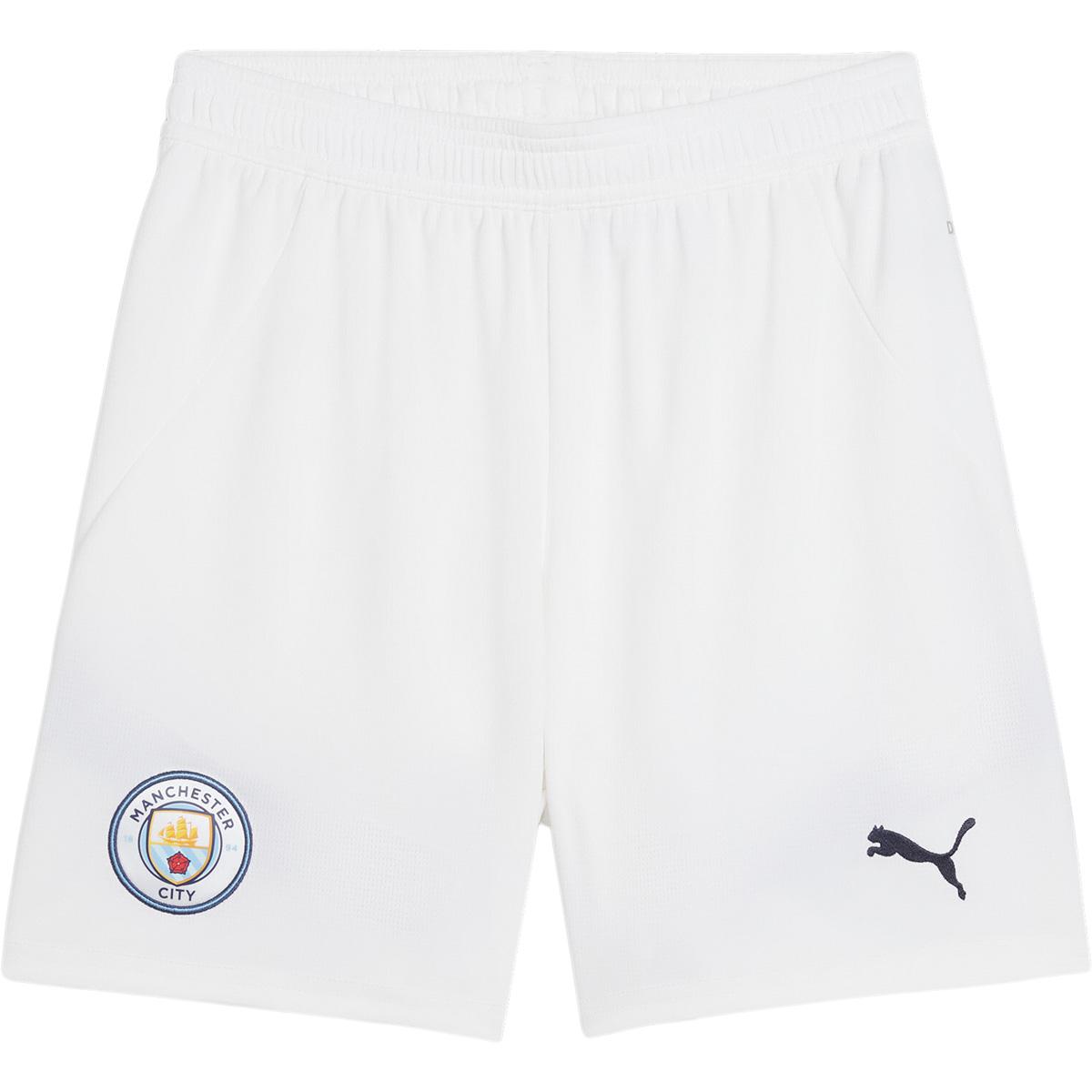 Manchester City 24/25 Hjemmebaneshorts Børn PUMA White-For All Time Red