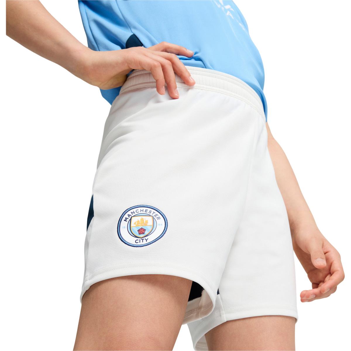Manchester City 24/25 Hjemmebaneshorts Børn PUMA White-For All Time Red
